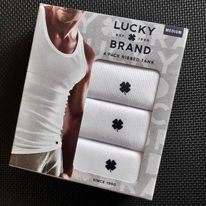 Lucky brand “wife beater” A-shirt tank tops 4 pack